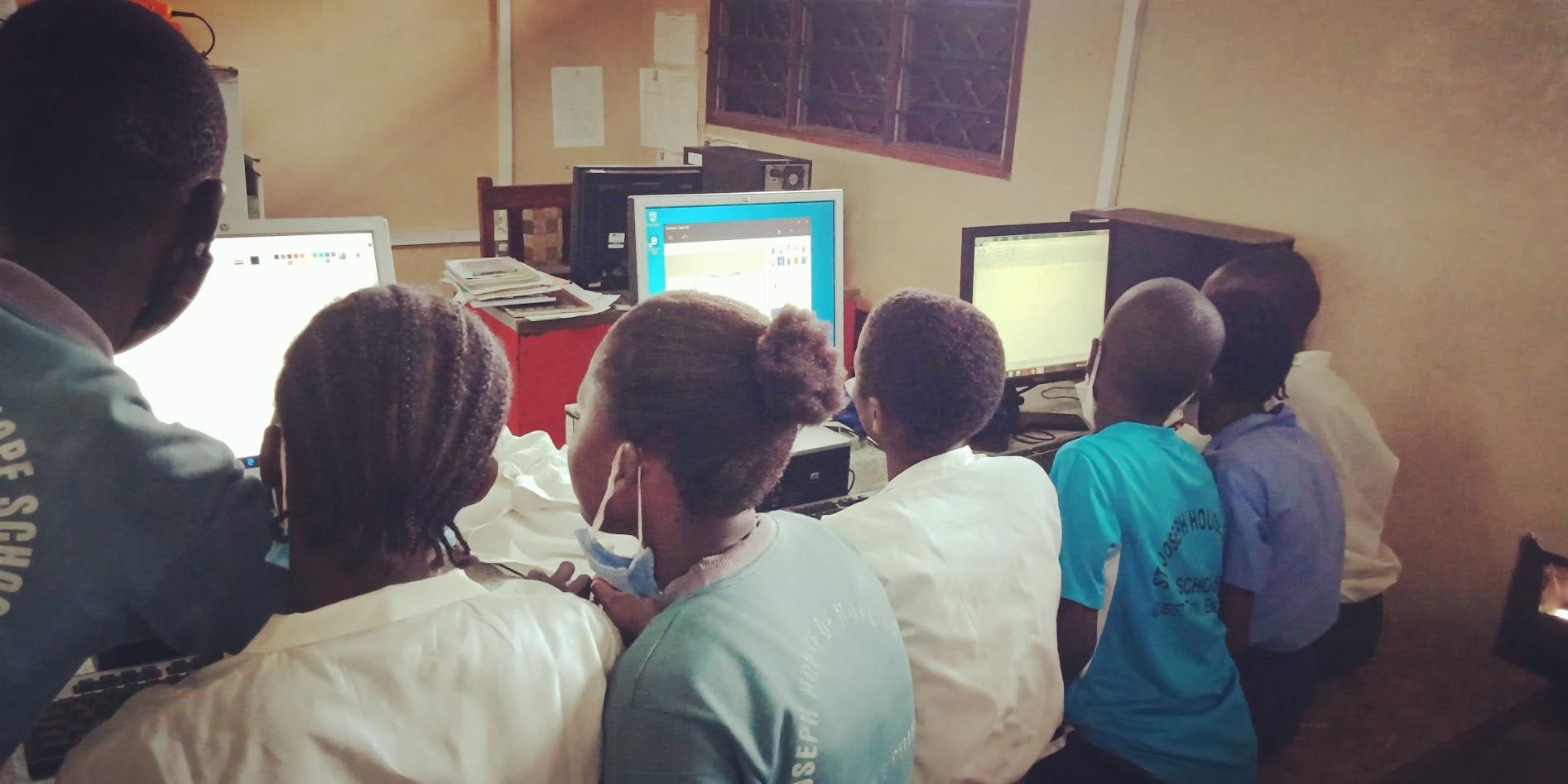 Classroom or activity session with pupils in Kilifi